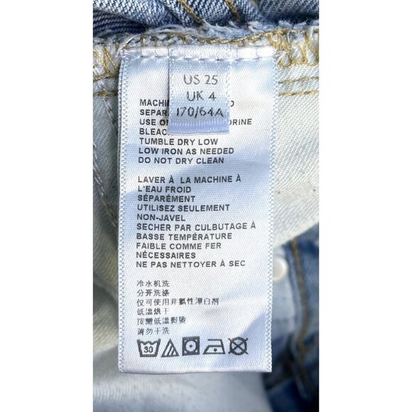 BDG Urban Outfitters Mom High-Rise Size 25 Light Wash Roll Cuffed Jean Short - Picture 4 of 5